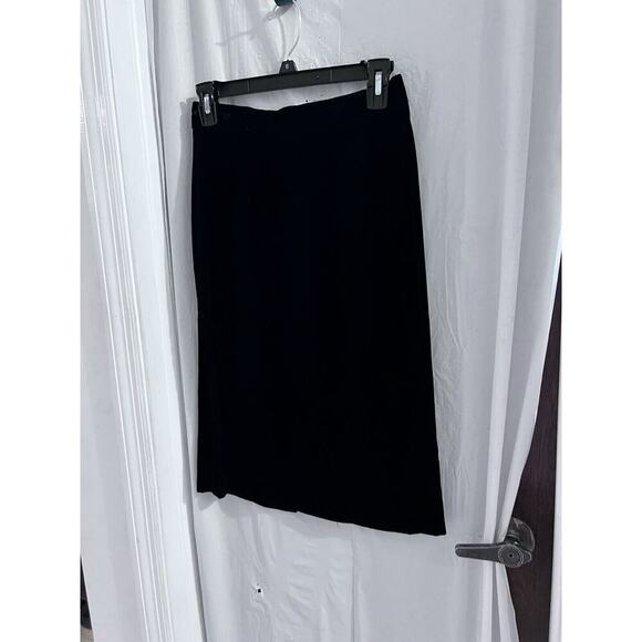 Scott McClintock Dresses & Skirts - Vintage 80's Scott McClintock Women's Black Velvet Midi Pencil Skirt Size 8 NEW